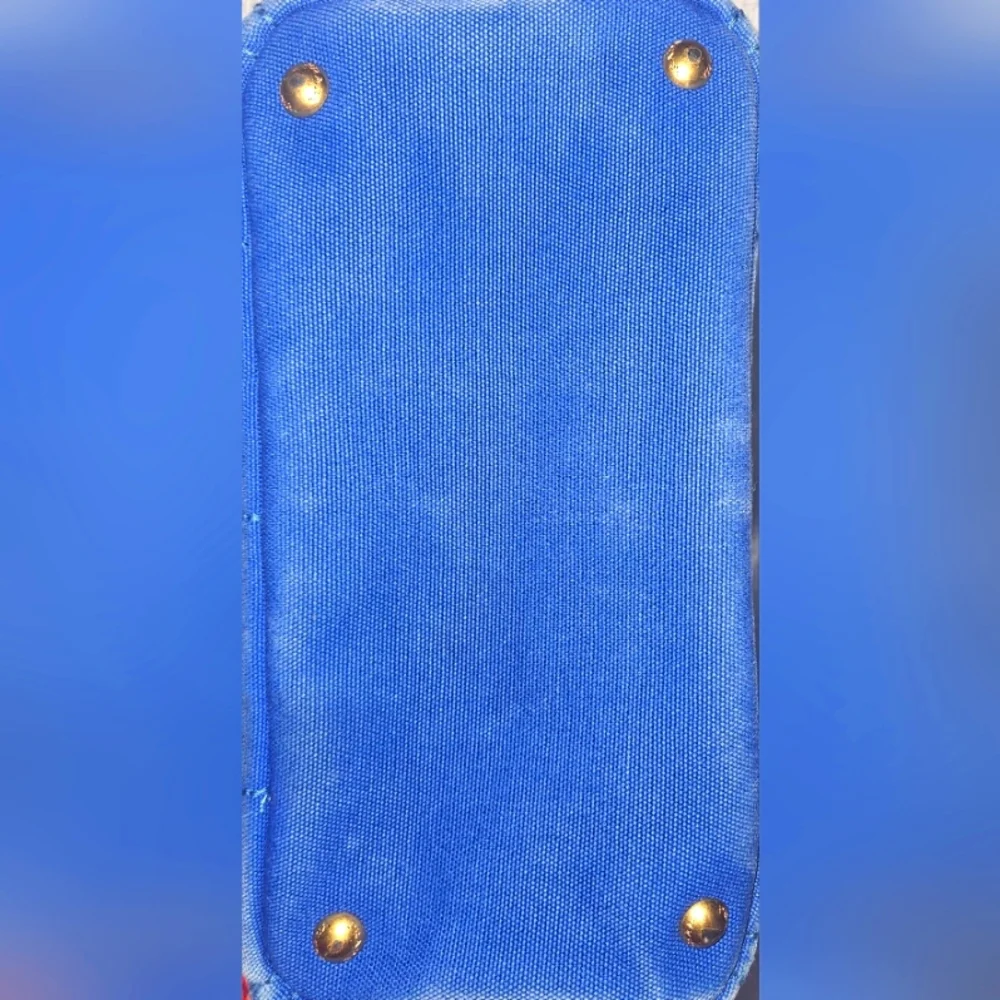 Prada Milano Blue Canvas Tote Bag - Picture 12 of 12